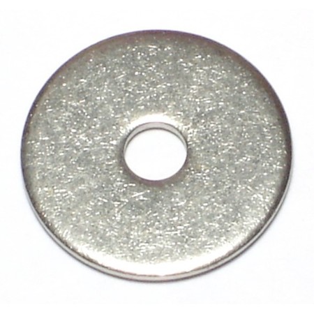 MIDWEST FASTENER Fender Washer, Fits Bolt Size #8 , Steel Zinc Plated Finish, 100 PK 07370